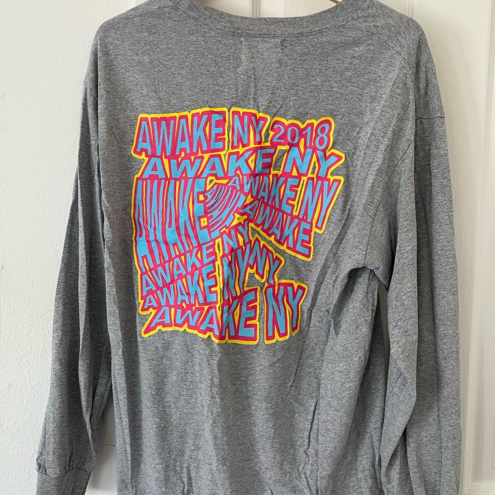 Awake NY Grey Long Sleeve Tee